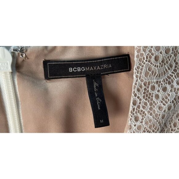 BCBGMaxAzria Kerra Lace Overlay Peplum Sleeveless Top, Size Medium, Office - Picture 6 of 6